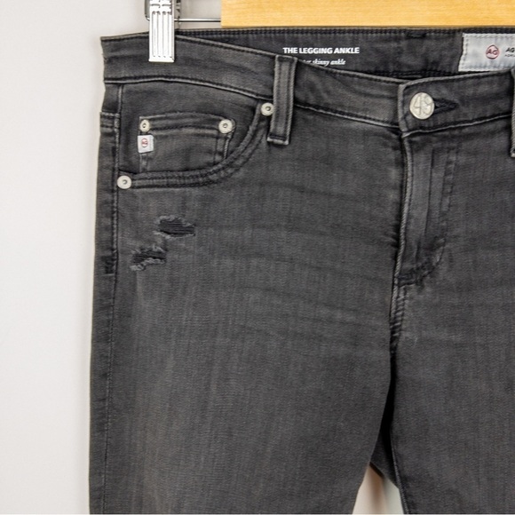 AG Adriano Goldschmied Womens The Legging Ankle Jean Distressed Grey Size 28 - Picture 3 of 11